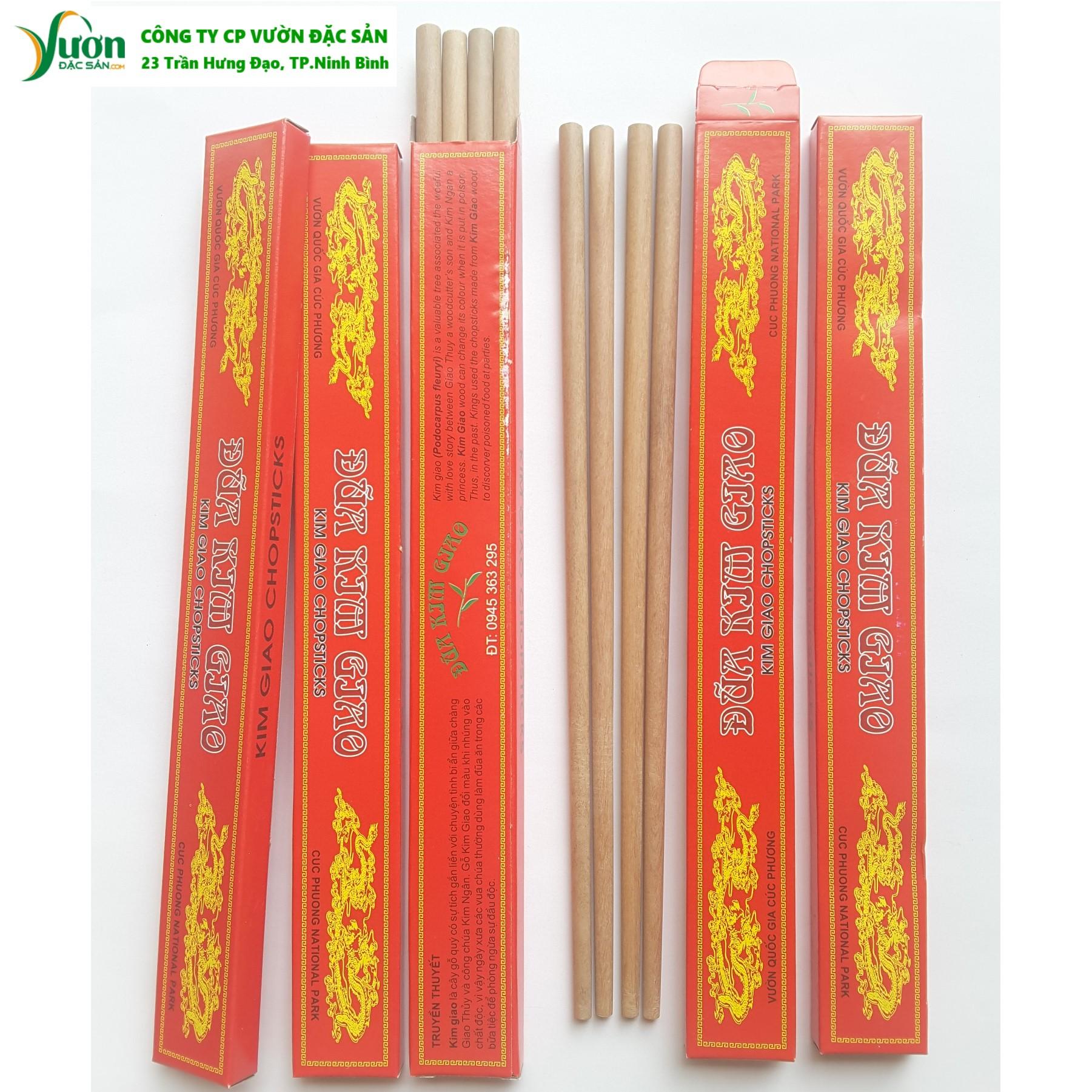 Combo 12 Đôi Đũa gỗ Kim Giao (Dài 27cm) món quà quý đến từ rừng Cúc Phương Ninh Bình -VDS.,jsc