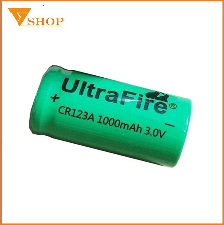 1 viên pin sạc cr123a ultra fire 3v, pin sạc cr123a máy ảnh