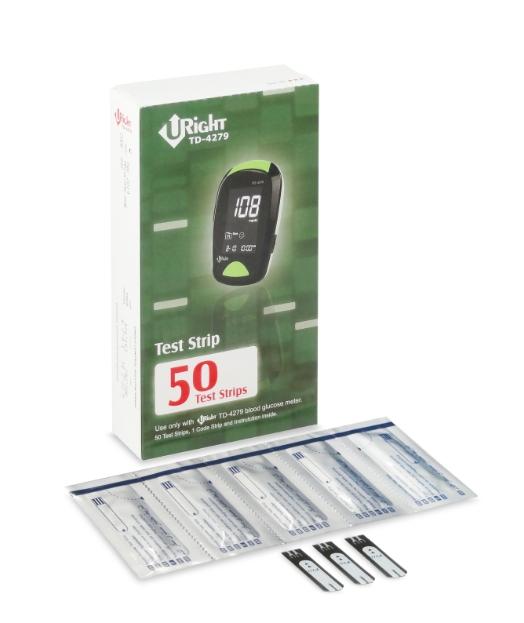 Que thử đường huyết uright td 4279 hộp 50 que date dài