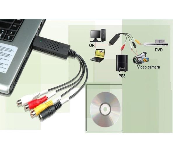 Dây cáp Easycap USB 2.0 Ghi chương trình TV-VCD-DVD-Camera (Đen) n.jpg