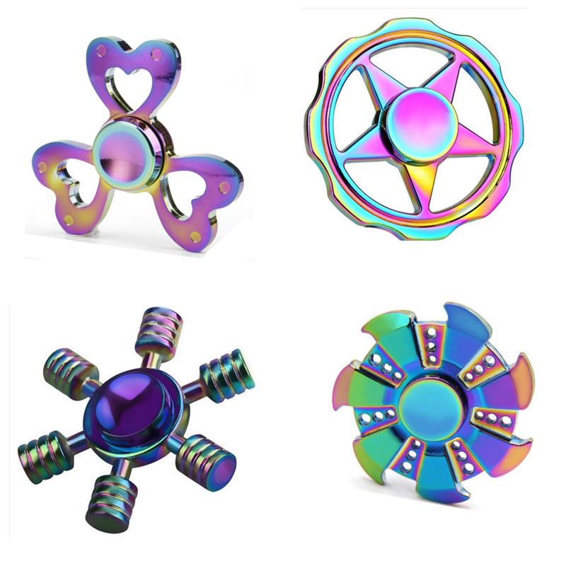 Con Quay 3-5 phút đa sắc đổi mầu bằng hợp kim Fidget Spinner không ma sát xả stress VH2