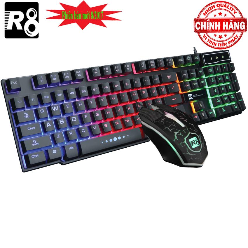 Bộ bàn phím giả cơ và chuột chuyên game R8 1910 Led Nhiều màu .