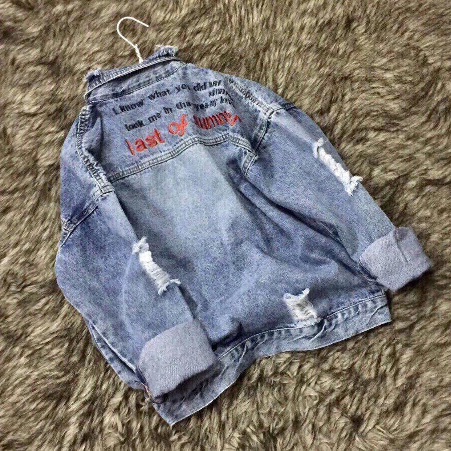 [HCM]ÁO KHOÁC JEAN NỮ FORM RỘNG CAO CẤP THỜI TRANG SKYFASHION M8
