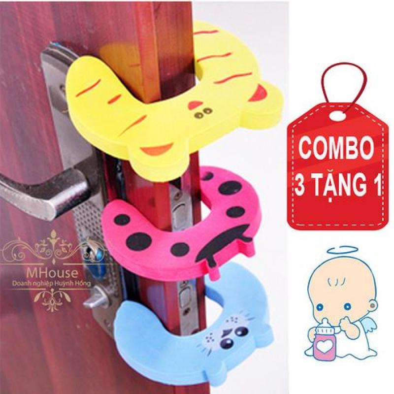 Bảng giá Combo 3 Tặng 1. Chặn cửa ngăn kẹp tay, giảm ồn, an toàn cho bé.