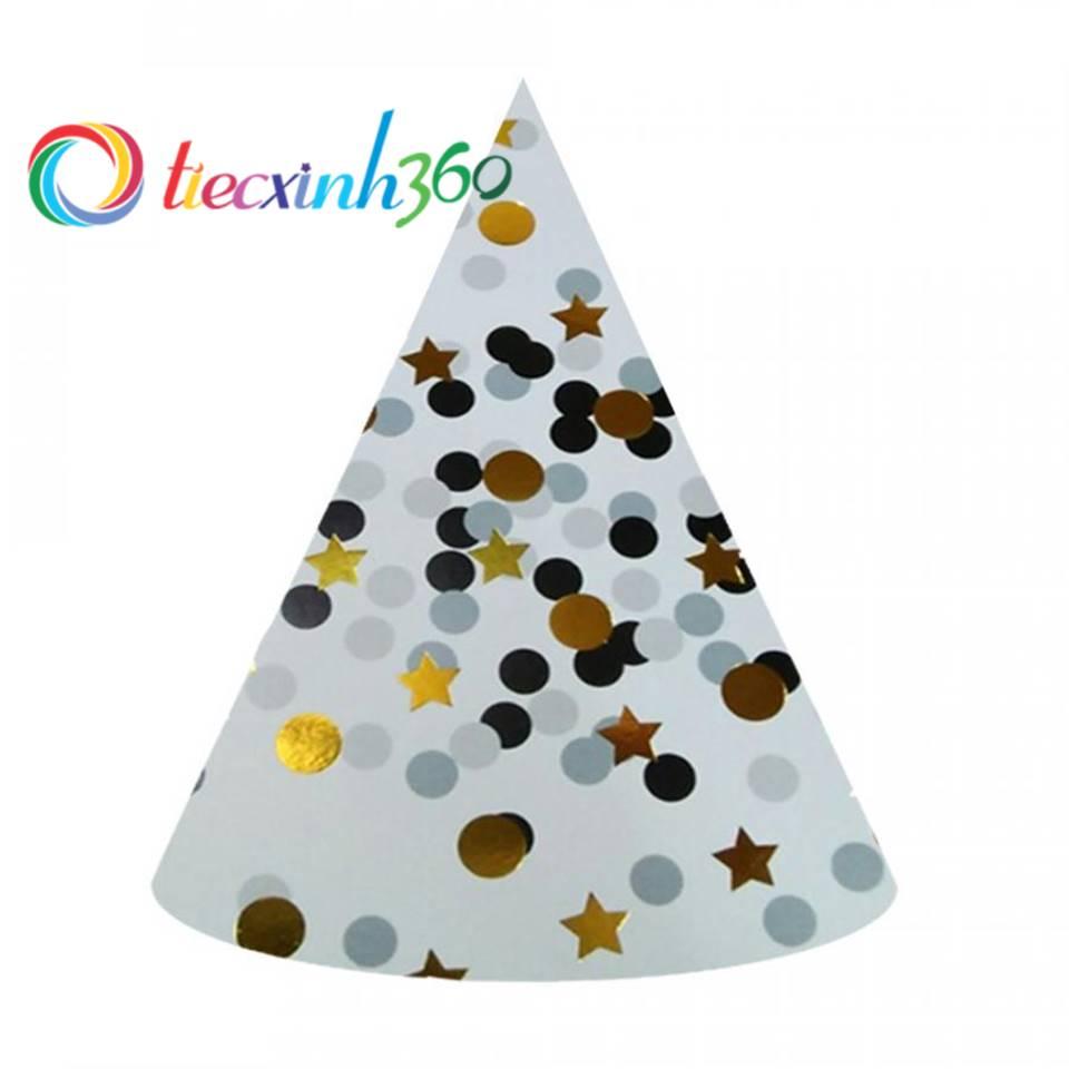 6 nón chóp giấy confetti dành cho tiệc