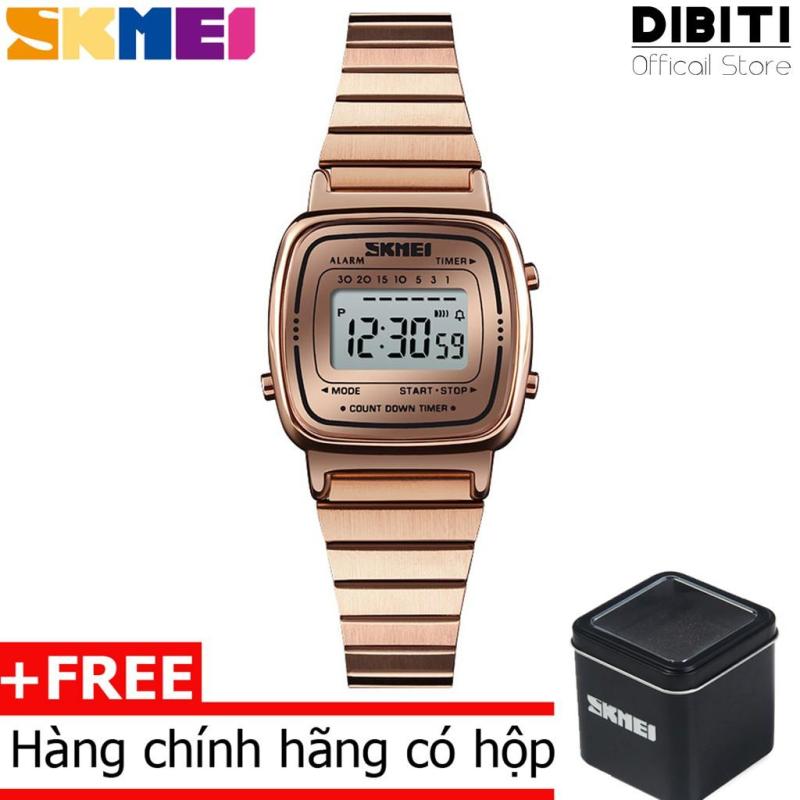 Đồng Hồ Nữ mặt số điện tử Skmei DO53 Dual time Digital Watch