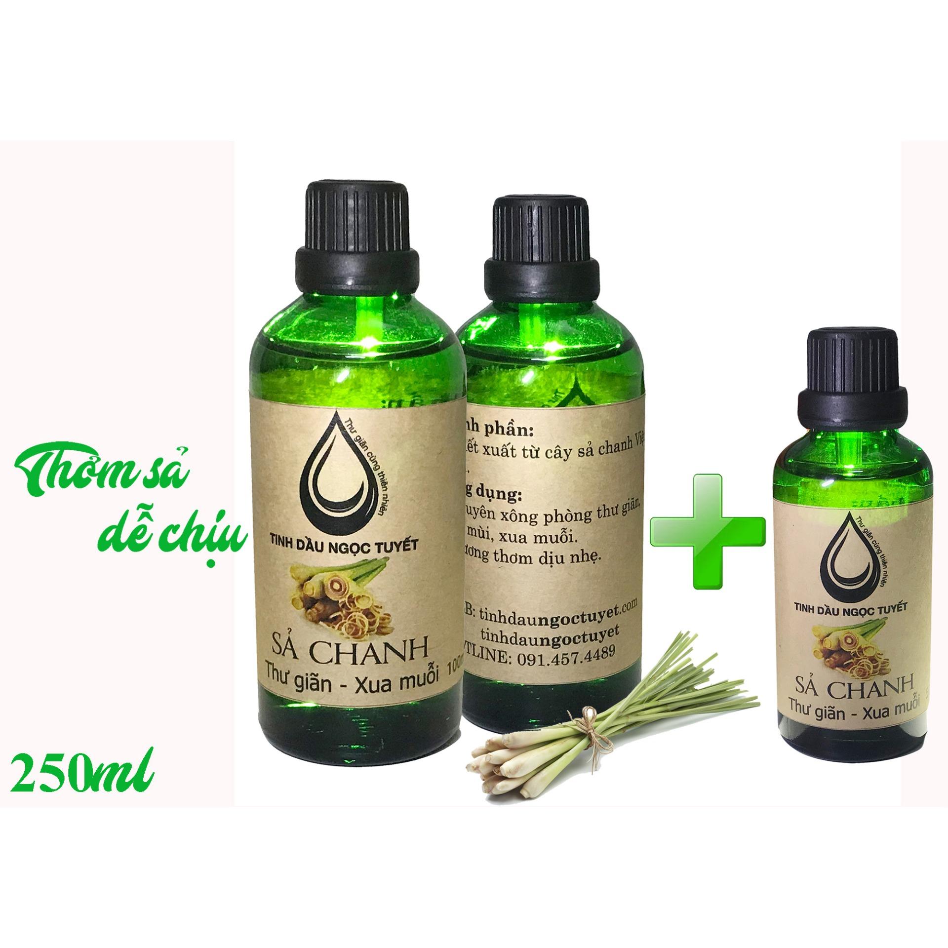 [HCM]Tinh dầu sả chanh thư giản và khử mùi xua đuỗi muỗi Ngọc Tuyết 200mlx50ml