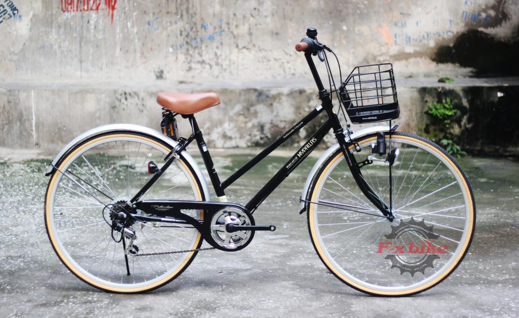Xe Đạp Đường Phố Mypallas M501 - Thương Hiệu Nhật Bản - Khung Hợp Kim Nhôm Nhẹ - Bộ Chuyển Động Shimano Tourney 6 Tốc Độ