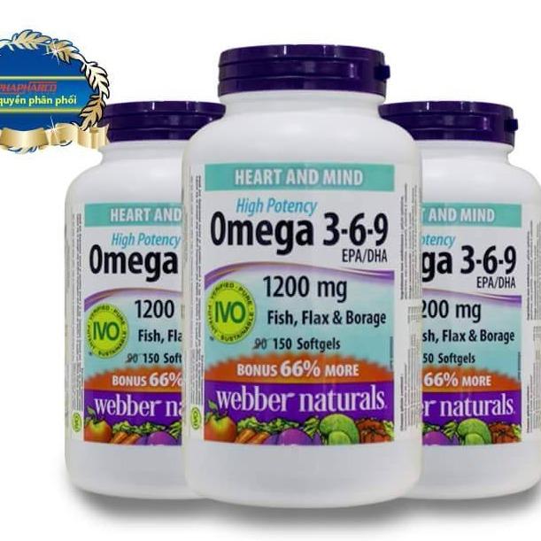 [HCM]VIÊN NANG MỀM OMEGA 369 C/150 VIÊN TĂNG CƯỜNG TRÍ NÃO HỖ TRỢ TIM MẠCH