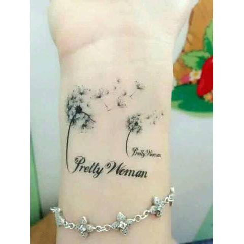 [HCM]Combo 6 tấm hình xăm dán bồ công anh đen 10x6cm - mua 2 combo tặng 2 mini tattoo