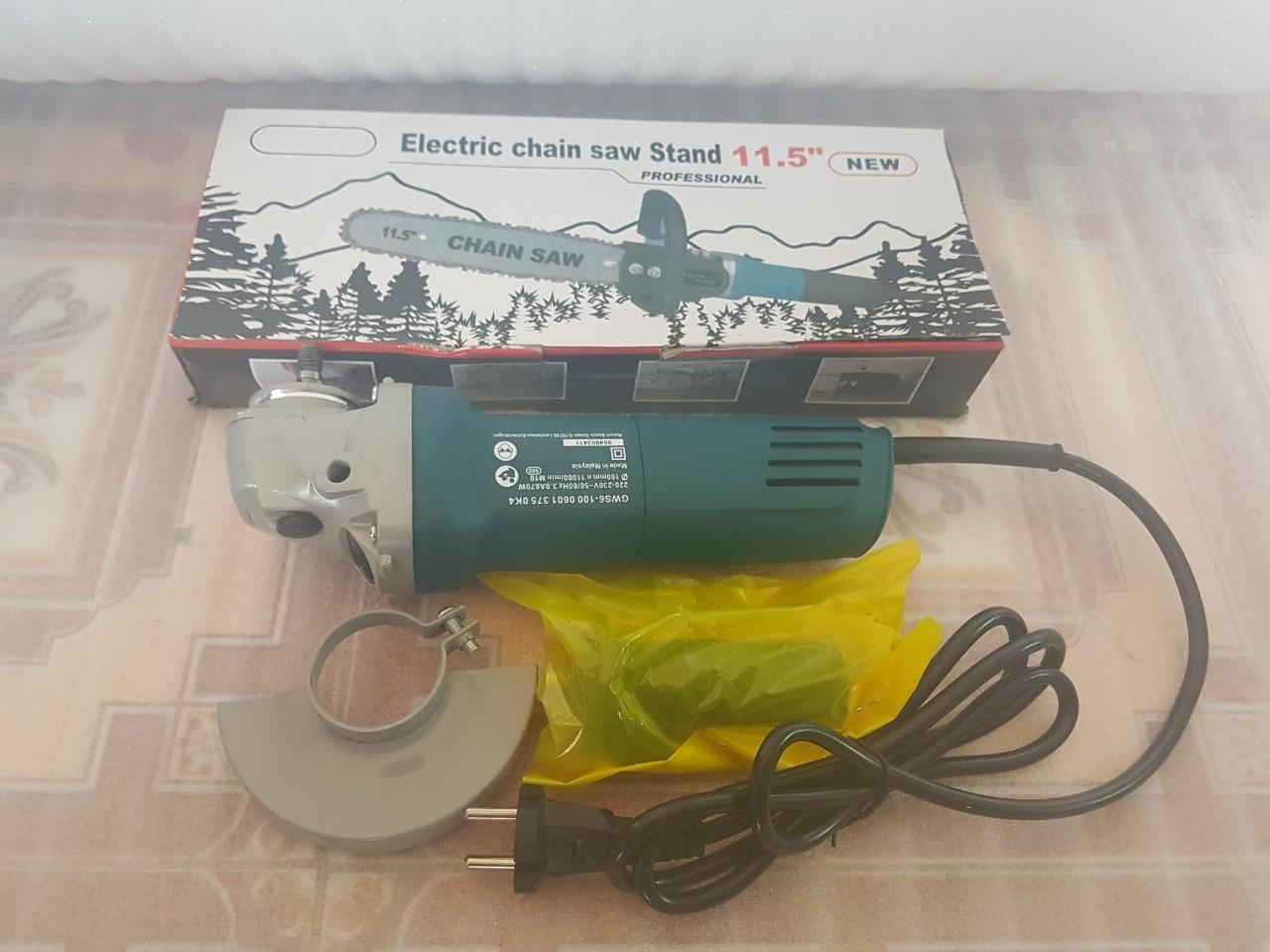 COMBO 01 MÁY MÀI GÓC CẦM TAY BOCH 1 TẤC + 01 LƯỠI CƯA XÍCH KÈM PHỤ KIỆN - PHIÊN BẢN CÓ LÁ CHẮN SẮT BẢO VỆ- KẾT HỢP MÁY MÀI THÀNH MÁY CƯA CẦM TAY