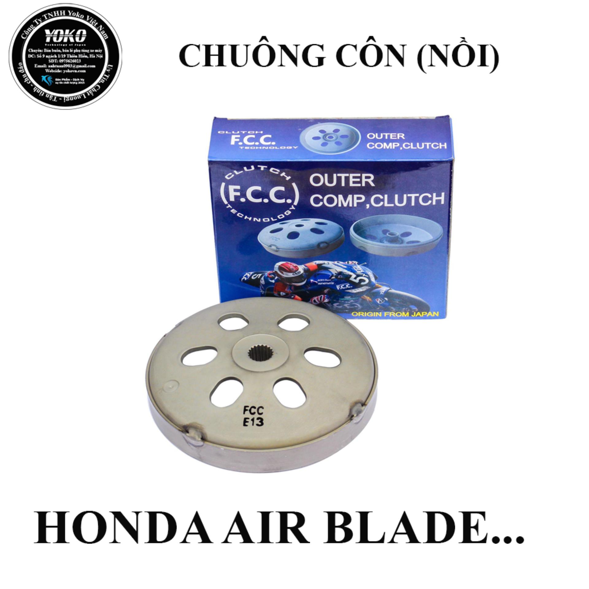 Chuông (Nồi) côn sau ABL, LEAD, SH, PCX... FCC Việt Nam
