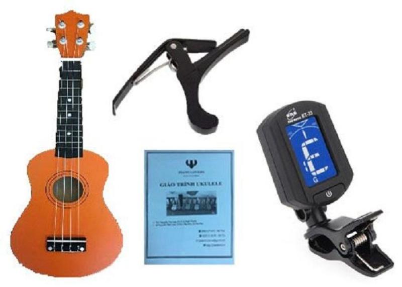 [HCM]COMBO mua đàn ukulele soprano tặng ngay CAPO nâng tông + máy lên dây điện tử + bao da thời trang - HÀNG CÓ SẴN