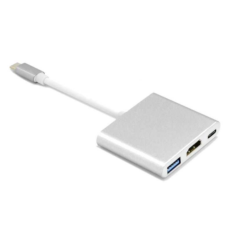 Cáp chuyển type-c ra hdmi và 1 cổng usb 3.0 có nguồn cao cấp