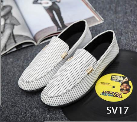 Giày Mọi Nam 💝FREESHIP💝 Giày Lười Phong Cách Thời Trang Hàn Quốc - [Tặng Tất Khử Mùi Cao Cấp] - Màu Trắng SV17