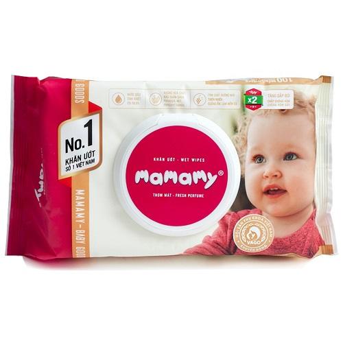 Khăn ướt Mamamy 100 tờ mùi thơm mát có nắp