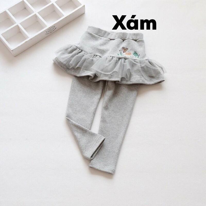 Quần legging váy ren xòe cho bé gái xinh diện mùa mưa - Hàng VNXK