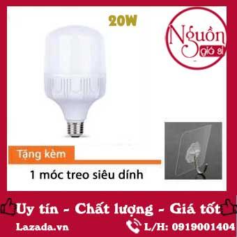 Bóng đèn Led trụ 20W - tặng móc treo siêu dính