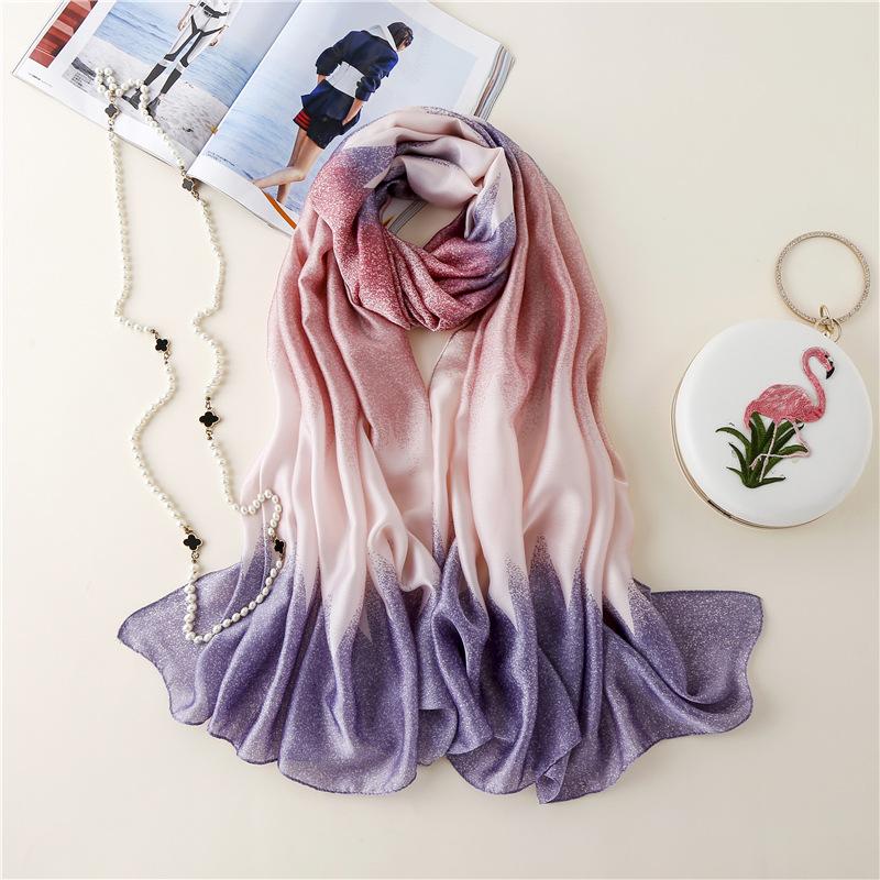 Khăn choàng lụa thời trang cao cấp HLS02 - size 90cm X 180cm