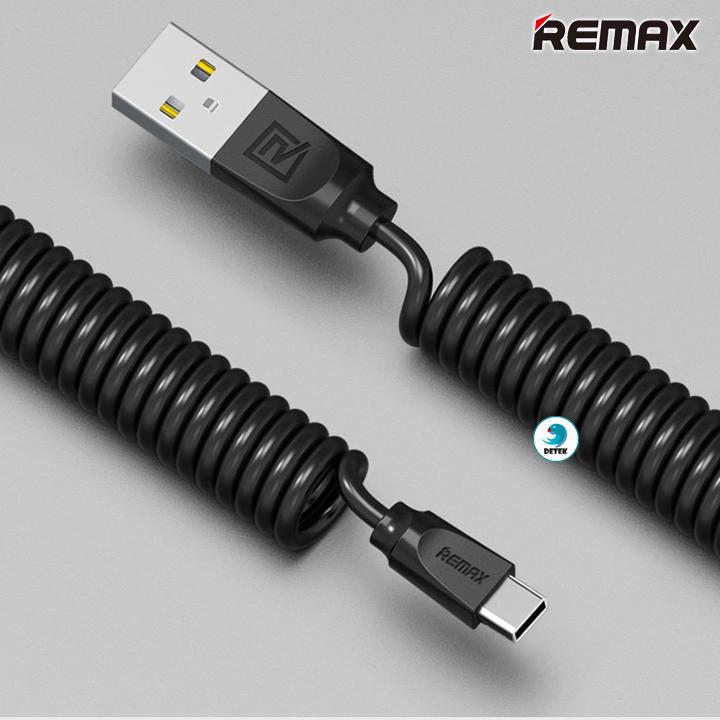 Cáp sạc lò xo remax rc-117a cổng type c