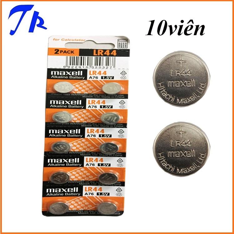 10 viên pin ag13/ lr44 maxell alkaline 1.5v