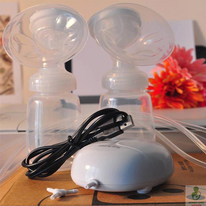 Máy hút sữa điện đôi Real bubee Có chế độ matxa kích sữa 9 cấp hút siêu mạnh hút được cả 2 bên và 1 bên