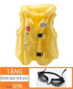 Áo phao bơi đỡ cổ Tặng kính bơi cho trẻ 3