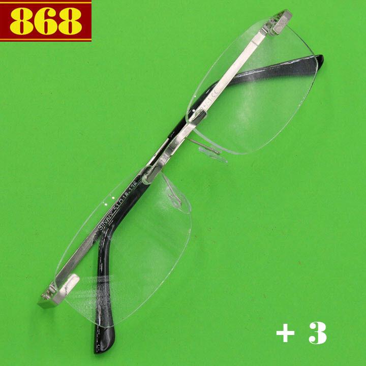 Kính lão 868 inox không viền 3 độ