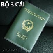 COMBO 3 cái vỏ bao hộ chiếu passport dẻo trong có khe đựng vé máy bay và