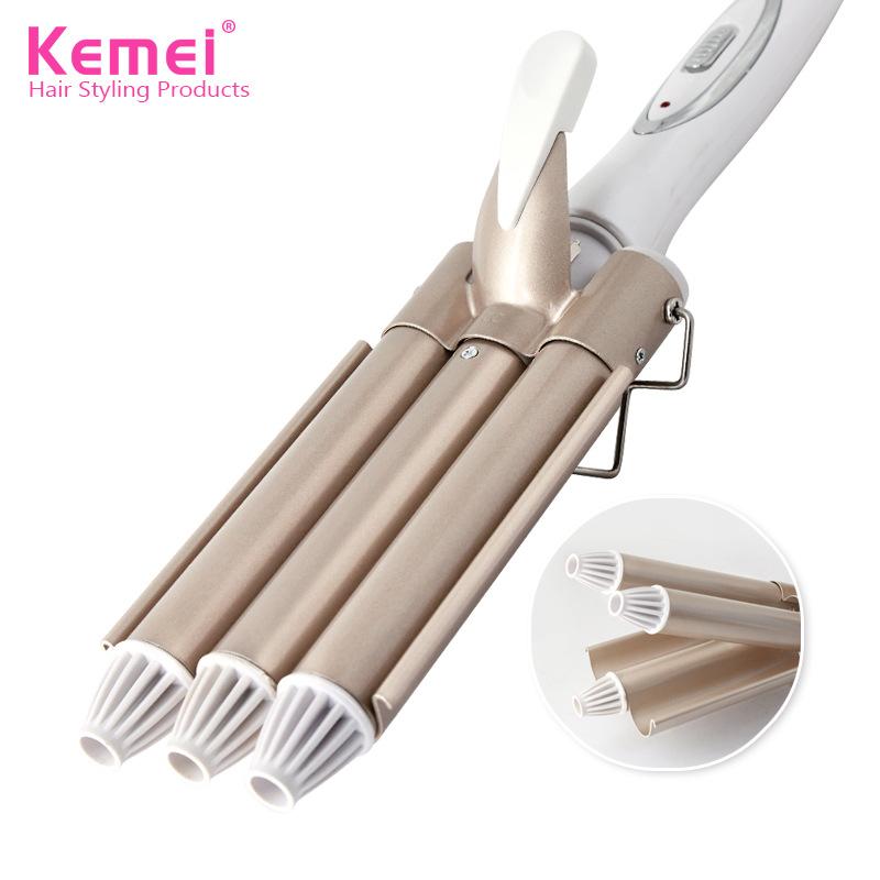 Máy làm tóc kemei 1010 3 trục sóng uốn cao cấp