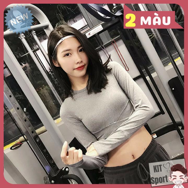 Áo thể thao nữ Croptop Vansydical - Cửa hàng phân phối KIT Sport - Hàng Nội Địa Trung (Women Coats, đồ tập quần áo gym,mẫu ngắn, thể dục,thể hình, áo thun phông, Yoga, Aerobic,Zumba Fitness)