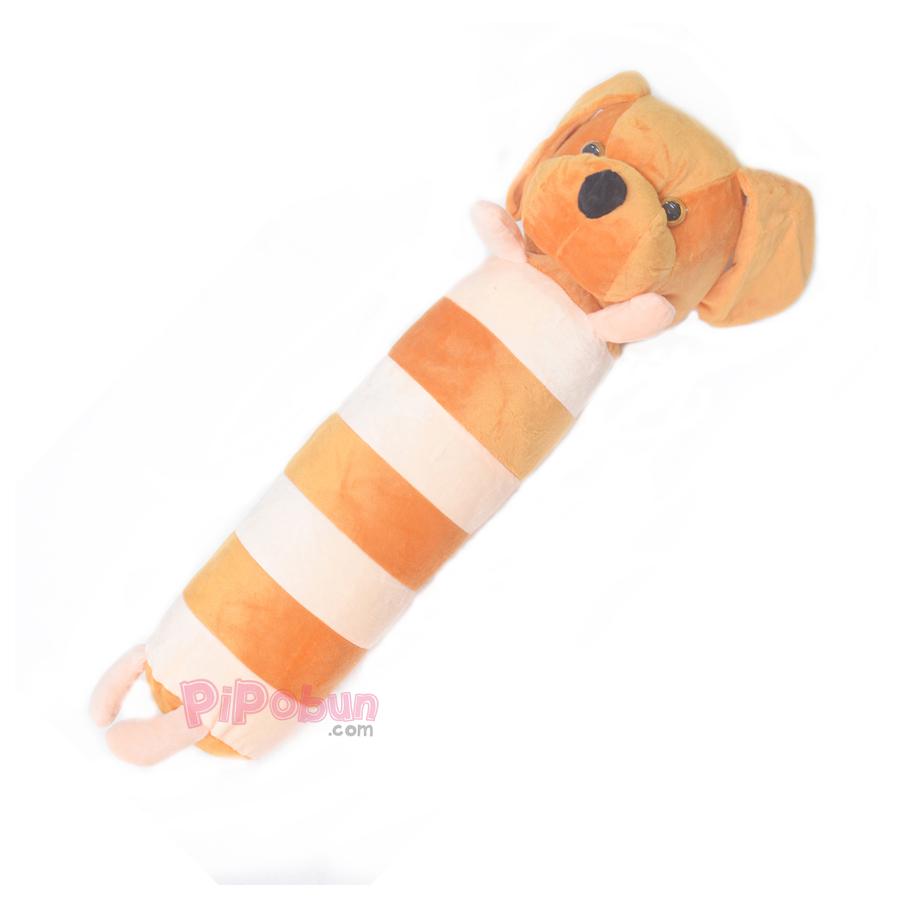 Gối ôm cho bé size lớn – hình Chó – màu Nâu Kem hãng Pipobun