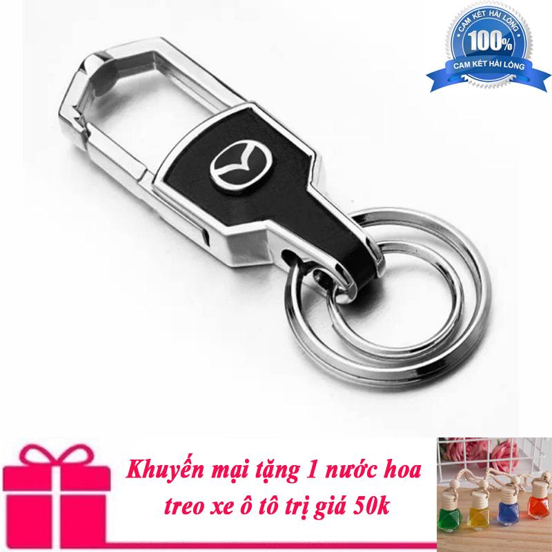 Móc khóa có logo ô tô MAZDA loại cao cấp- Tặng 1 nước hoa treo ô tô