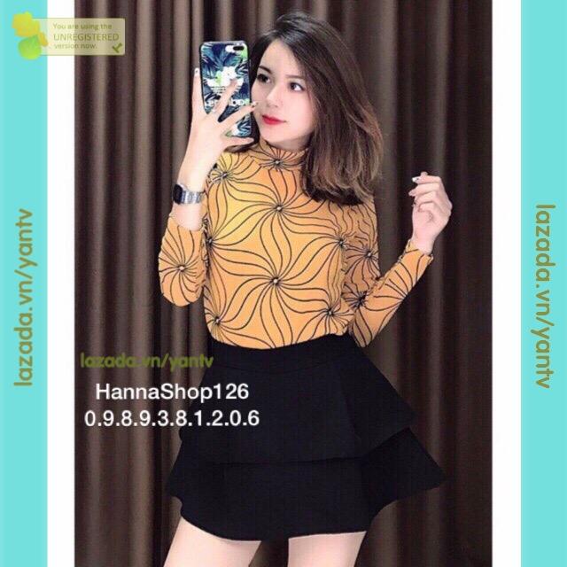 Quần giả váy nữ 2 tầng cực style đen yantv mt697