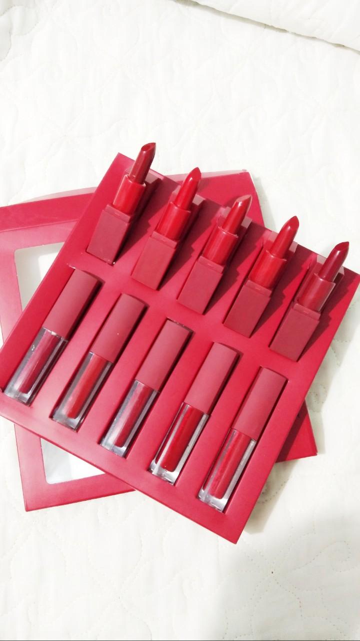 Bộ 10 cây son màu đỏ cao cấp