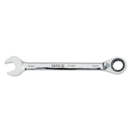 Cờ lê vòng miệng tự động đảo chiều có chốt khóa yato 8mm yt-1651