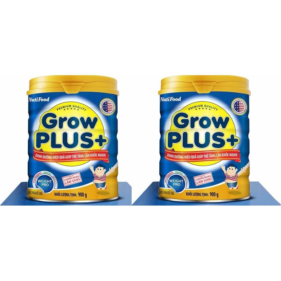 Bộ 2 Sữa bột tăng cân Nutifood Grow Plus+ Weight Pro 2 x 900g