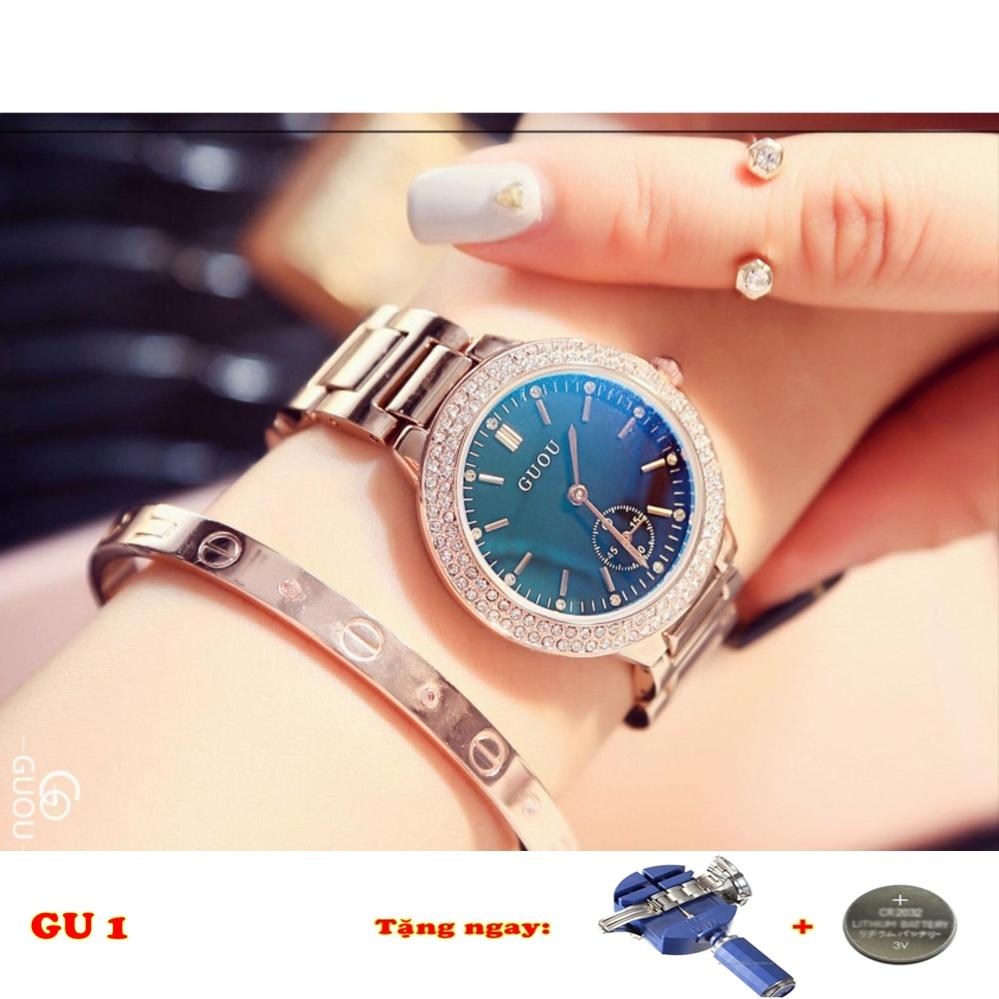 Đồng hồ nữ Guou kim giây riêng biệt cao cấp GU1