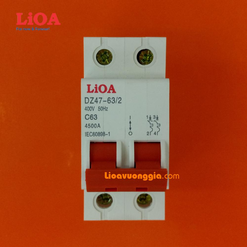 Cầu dao tự động lioa 63a loại 2 cực - mcb2063-4.5
