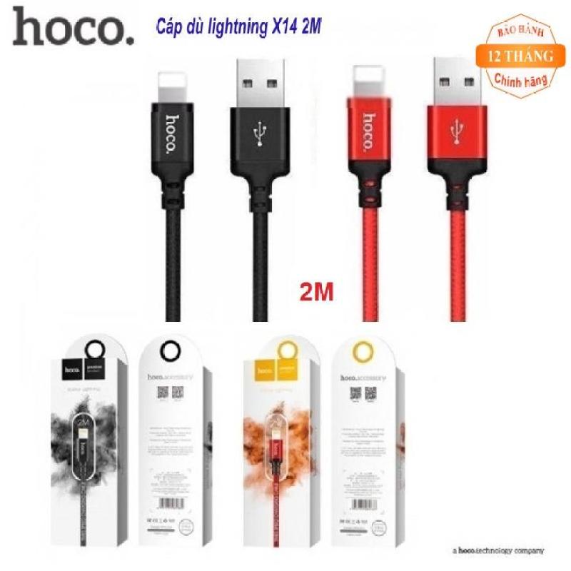 Cáp sạc dây dù lightning Hoco X14 2M cho IPhone, IPad