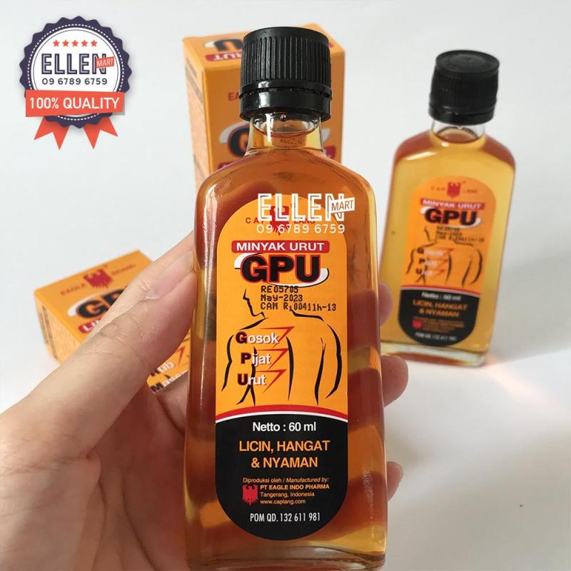 Dầu gừng xoa bóp con ó GPU Liniment oil 60ml nhập khẩu