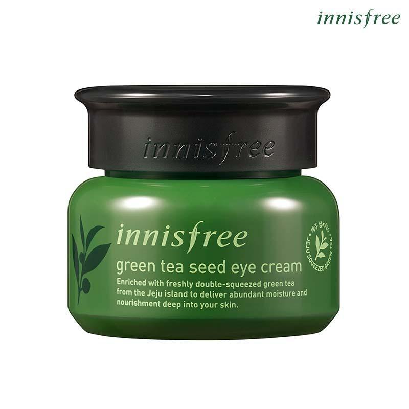 Kem dưỡng mắt làm mịn da từ trà xanh và dầu hạt trà xanh tươi Innisfree Geen Tea Seed Eye Cream 30ml (NEW)