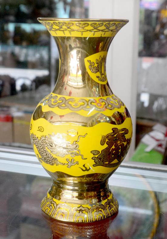 [HCM]Bình hoa thờ cúng rồng vàng 3D-Nhiều cỡ