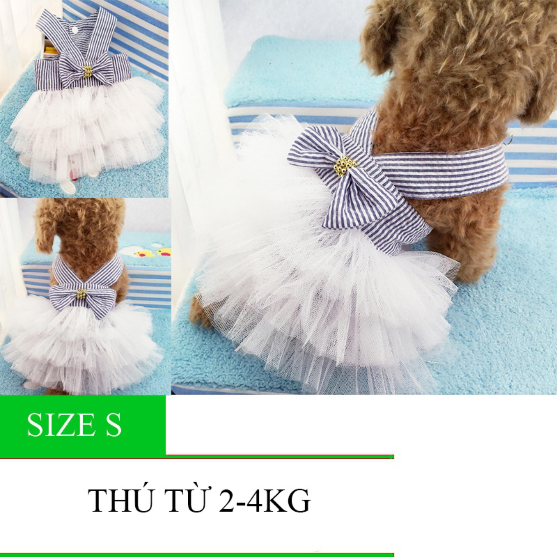 Áo váy cho chó mèo - váy cho thú cưng - quần áo chó mèo 016 size s