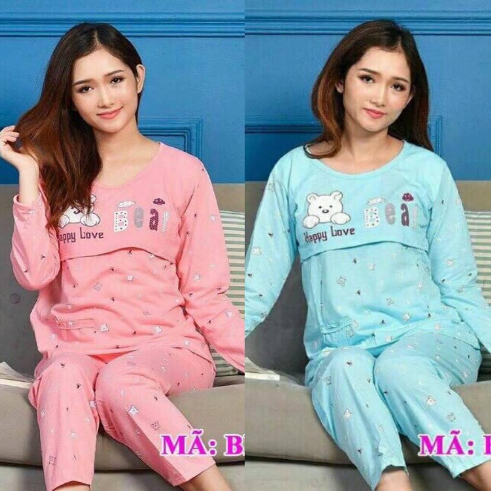 Combo 2 Bộ Đồ Bầu Bear Mặc Trước và Sau Sinh+ Tặng Vòng Dâu Cho Bé