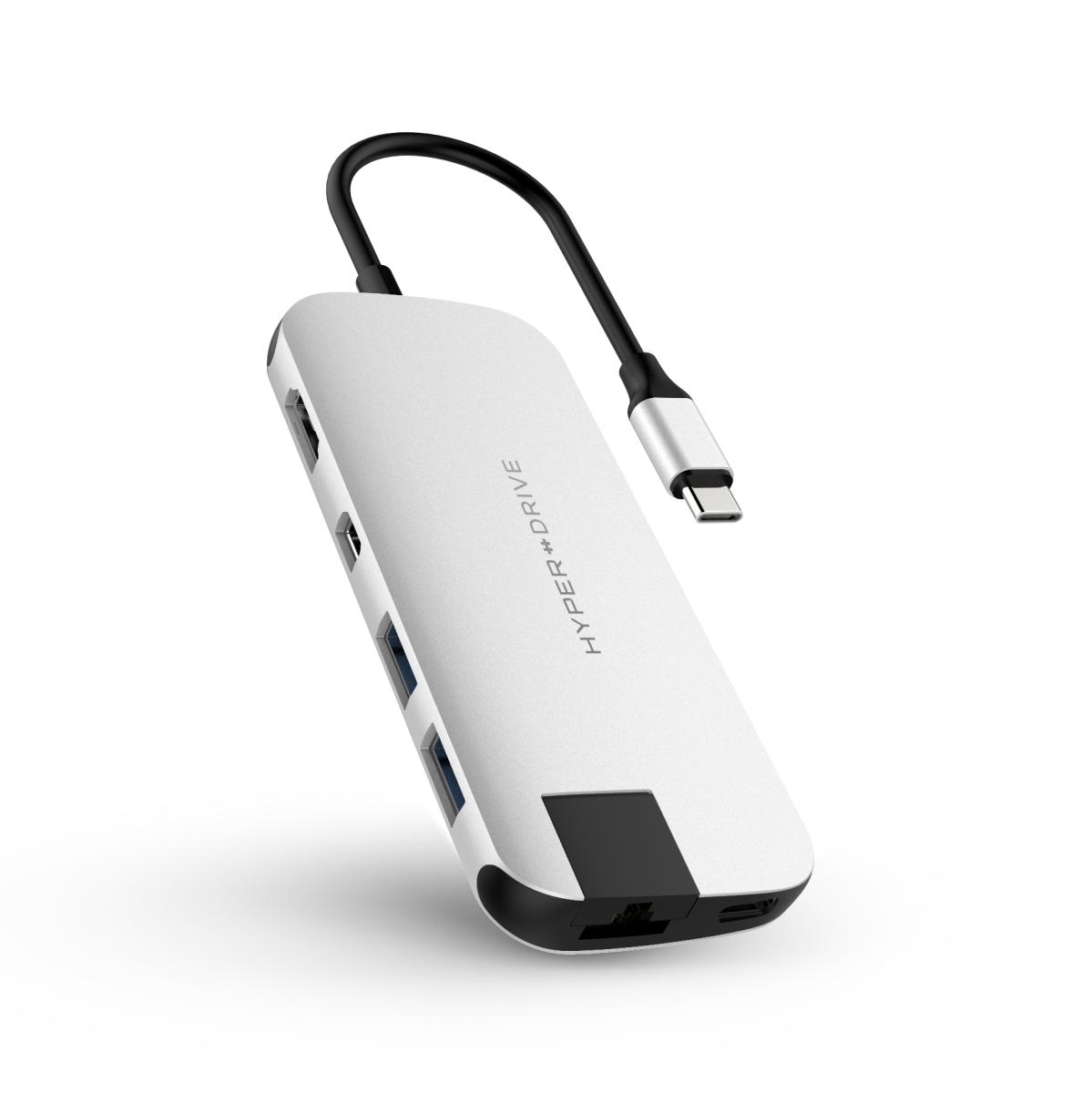 Cổng chuyển hyperdrive slim 8 in 1 usb-c hub for macbook, pc & devices