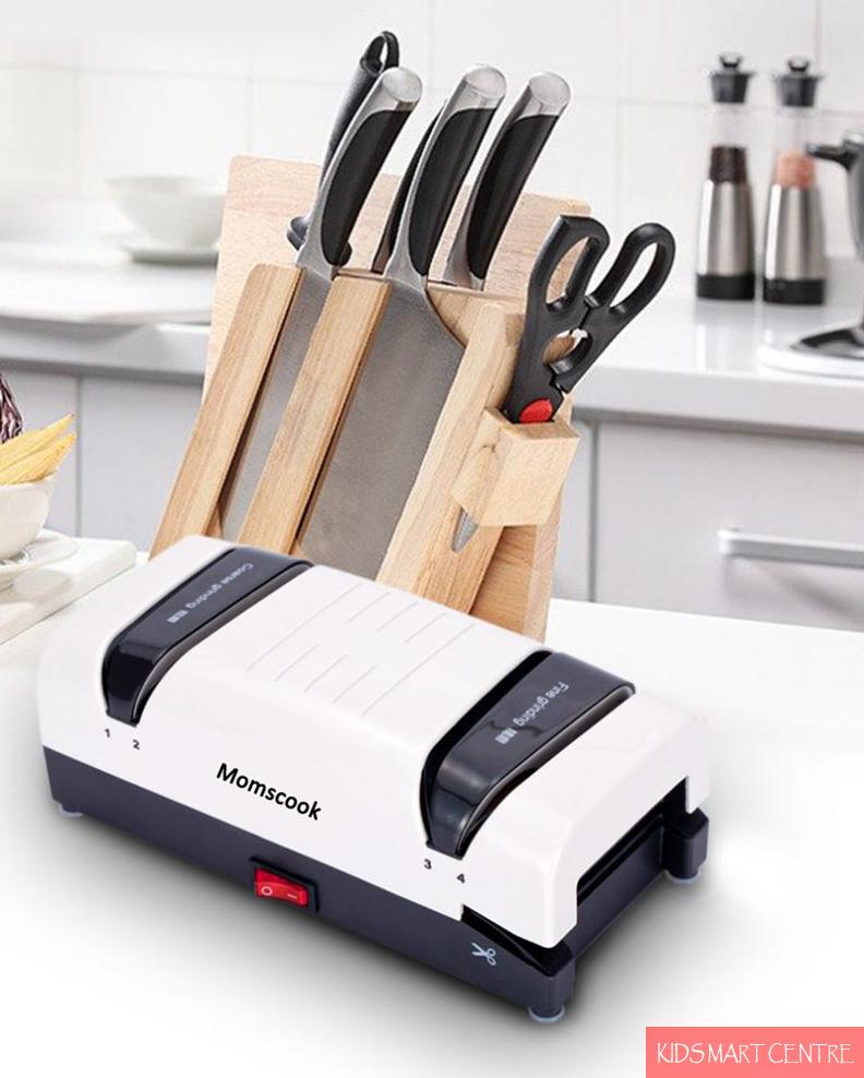 Máy mài dao kéo bằng điện Momscook (Tặng thêm 2 viên đá mài cao cấp)