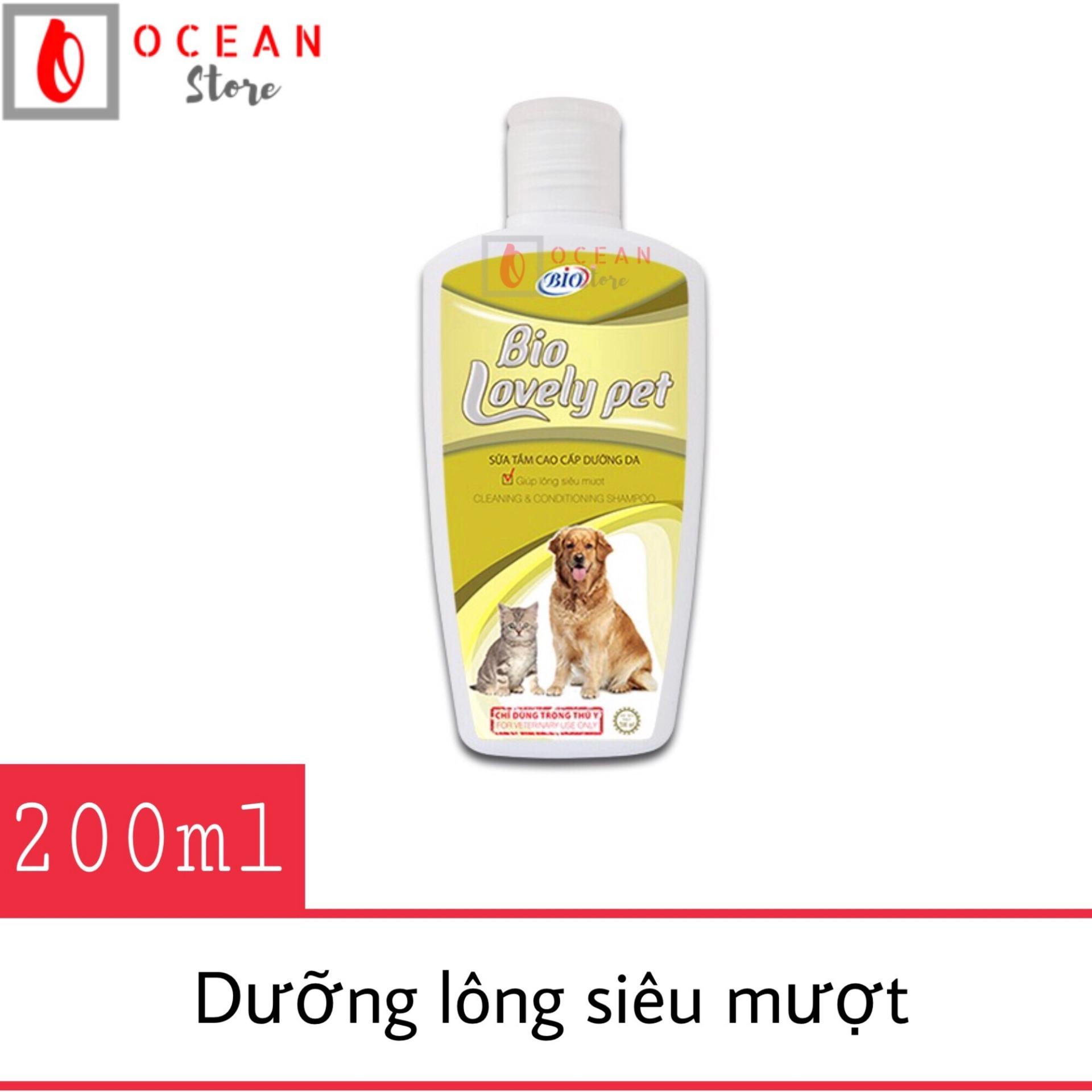 Sữa tắm dưỡng lông siêu mượt cho chó mèo - Bio Lovely Pet 200ml