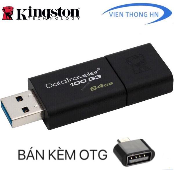 USB 3.0 Kingston 64GB DT100 G3 - BH 5 NĂM 1 ĐỔI 1