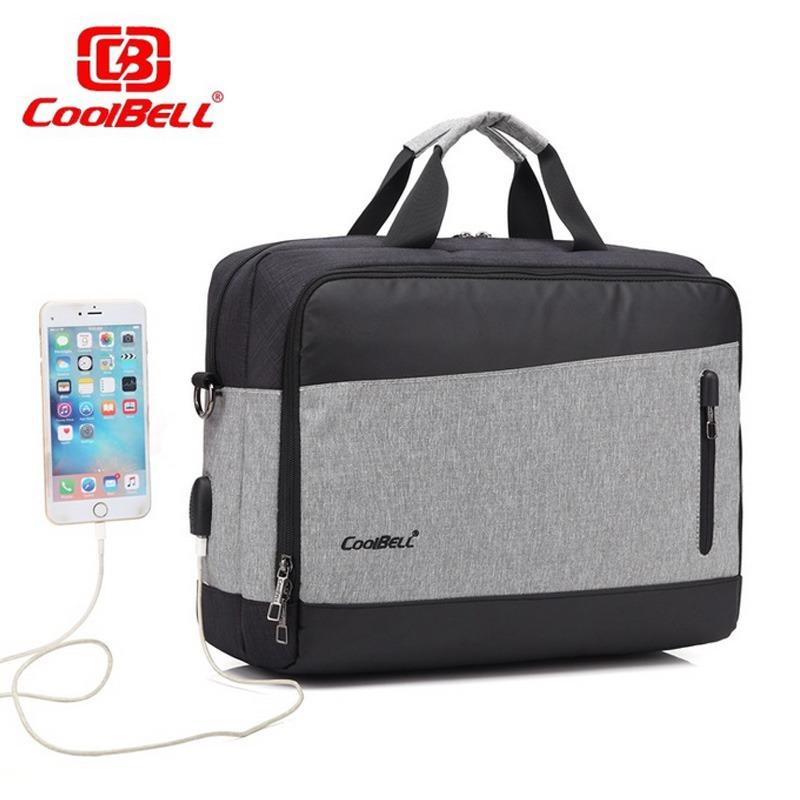 Cặp xách đựng laptop thời trang coolbell 503 15.6' màu ghi phối đen